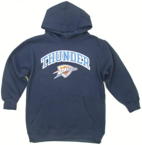 Oklahoma City Thunder Wordmark Youth Navy Blue Hooded Sweatshirt (14/16)