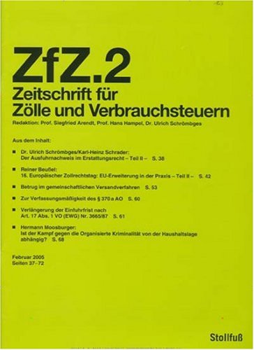 Zeitschrift für Zölle und Verbrauchsteuern (ZFZ)