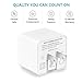 JOTO Dual Ports USB Wall Charger Power Adapter with Smart IC Intelligent High Speed Charging (17W/3.4A), Portable USB Travel Charger for Apple, Android and all other USB Powered Mobile Devices (2 Port USB Travel Charger) (White)