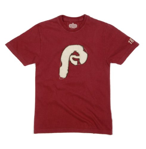 Philadelphia Phillies Vintage Stitched Logo Fashion T-Shirt by Red Jacket, L, Maroon at Amazon.com