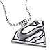 TEMEGO Jewelry Mens Alloy 2-Tone Superman Symbol Pendant Necklace Chain, Black Silver