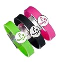 Zumba Fitness Metal Slider Rubber Bracelet (3-Pack)