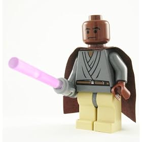 LEGO STAR WARS MINI-FIGURE - MACE WINDU "LIGHT UP" SABER