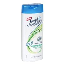 Head & Shoulders 2 In 1 Pyrithione Zinc Dandruff Shampoo , Restoring Shine, 14.2 fl oz (420 ml) (Pack of 3)