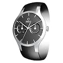 Obaku - V100GCBRB - Montre Homme - Acier Chromé - Quartz Analogique - Jour / Date - Cadran Noir - Bracelet Cuir Noir