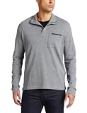 Victorinox Men's Long Sleeve Classic Half Zip Shirt With Pocket, Medium Grey, Large
