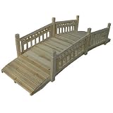 Garden Odyssey SM1225-72 Natural Wooden Walkway and Bridge