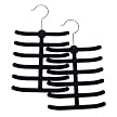 Tie/Belt Hangers 2-pk. - Black/ Chrome