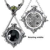 The Obsidian Mirror Necklace 27mm Swarovski Crystal