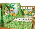 Animals of the Rainforest 4 piece Crib Bedding Set