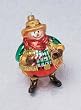 5.5" Western Cowboy Snowman Glass Christmas Ornament #823022-C
