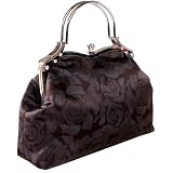 Folter Clothing Vintage Style Black Rose Evening Handbag Purse