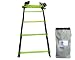 Cintz 30 ft adjustable Speed Agility ladder with flat rungs and ladder organizer in a bag, (Ladder splits into two ladders of 15 ft each)