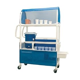 Hydration Cart with 48 Quart Ice Chest, 5 Gallon Water Cooler, Side Panels and Canopy... by MJM