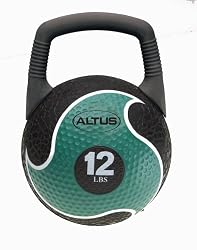 Altus Athletic 12-Pound 2-in-1 Power Medicine Ball and Kettlebell with DVD