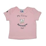 Infant / Baby MLB Milwaukee Brewers My First Tee T-Shirt - Pink (Size: 3/6)
