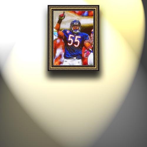 Completely Handpainted American Football Sport Painting, Custom Order FL9607, Oil on Canvas, with Option to Paint Jerry, Brett & Co. from Any Other Favorite Photograph or Picture, Unframed, Size 21'' x 29