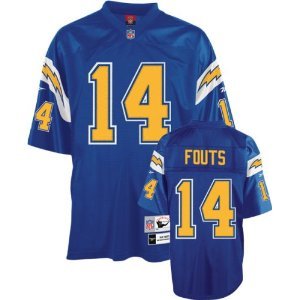 San Diego Chargers Dan Fouts #14 Premier Jersey Blue (Large)