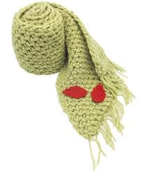 Handmade PURE Alpaca Natural Fiber Scarf - Ultra Soft in Vintage Green Beauty (100% Knitted By Hand)