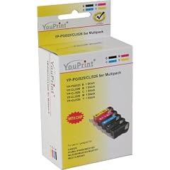 5 Patronen mit Chip f�r Canon kompatibel zu PGI-525BK / CLI-526C / CLI-526M / CLI-526Y und CLI-526BK