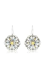 Urban Style Pendientes Plata / Amarillo