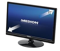 Medion Akoya P57005 68,6cm (27 Zoll) widescreen LCD Monitor (HDMI,DVI,VGA, Kontrastverh&auml;ltnis 60000:1, 2ms Reaktionszeit) schwarz