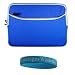 Blue Dual Pocket Carrying Sleeve for ASUS F6Ve-B1 13.3-Inch WXGA Laptop