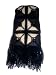 Hand Embroidered Scarf with Lots of Colorful Leather LES_BLUE_034
