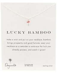 Dogeared Reminder "Lucky Bamboo" Sterling Silver Pendant Necklace