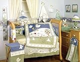 Clover Fields 4 Piece Crib Bedding Set By Kidsline -Neutrual Color