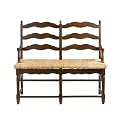 French Ladder Bench - Brown