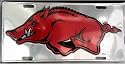 Arkansas Razorbacks Chrome License Plate