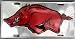 Arkansas Razorbacks Chrome License Plate