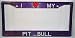 Purple Glitter I Love My Pit Bull Frame