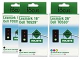 Take4Less 3-Pack (2B+1C) T0529 T0530 DELL Remanufactured Color Ink Cartridge for Dell printer A920 720