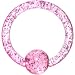 12 Gauge Pink Glitter Ball Captive Ring