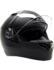 Snell M2010 DOT Approved Full Face Helmet Motorcycle Street Bike Race w/ FREE Extra Shield! ( Large - Matte Black )