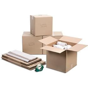 Duck Brand Moving Kit with 12 Boxes of 120-Sheets Packing Paper, 1 Roll HD Clear Packing Tape (280378)