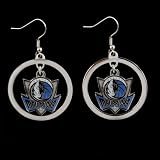 NBA Dallas Mavericks Floating Logo Hoop Earrings