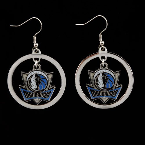 Dallas Mavericks Floating Logo Hoop Earrings