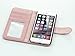 iPhone 6 Case, Wallet Case for iPhone 6 4.7 - ULAK Flower Design Synthetic Leather Card Holder Magnetic Flip Stand Case for iPhone 6 4.7 inch (Pink)