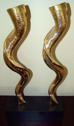 Gold Tusk Art Deco Statue Modern Art