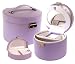 Purple Leather Round Jewelry Box
