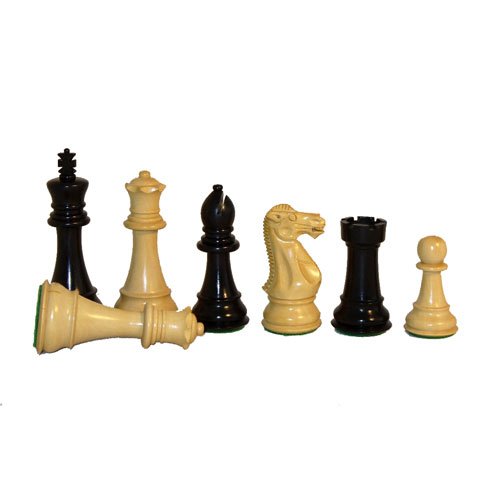Worldwise Imports Ebony and Boxwood Imperial Chessmen with 4in King