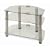 Techlink DAIS - LCD & Plasma Glass TV Stand To 32" - Clear Glass With Silver Legs