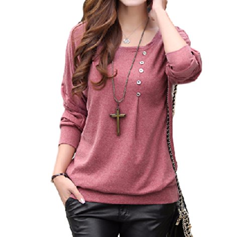 (ペプ) PEPU ドルマン スリーブ チュニック シャツ レディース ファッション カジュアル ロング 丈 T シャツ 長袖 トップス