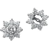 14K Yellow Gold Diamond Earring Jacket