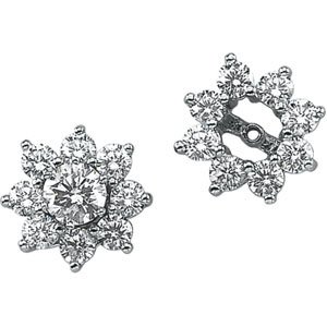 14K Yellow Gold Diamond Earring Jacket