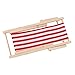 1/12 Dollhouse Miniature Foldable Stripe Beach Deck Chair Chaise Longue Furniture