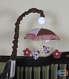 GEENNY Musical Mobile For Boutique Ladybug Flower 13 PCS Crib Bedding Set